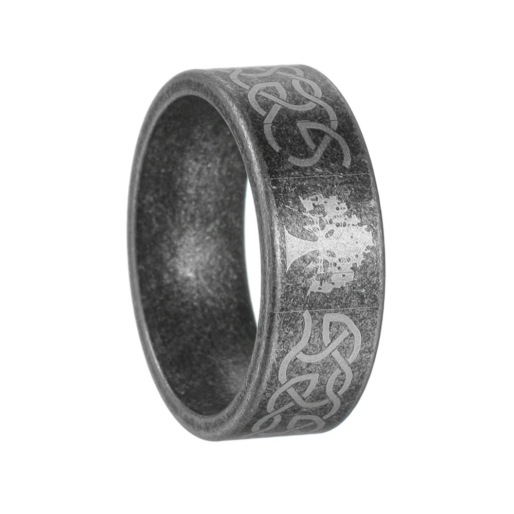 Comstylish Tree Of Life Pattern Vintage Distressed Silver Ring