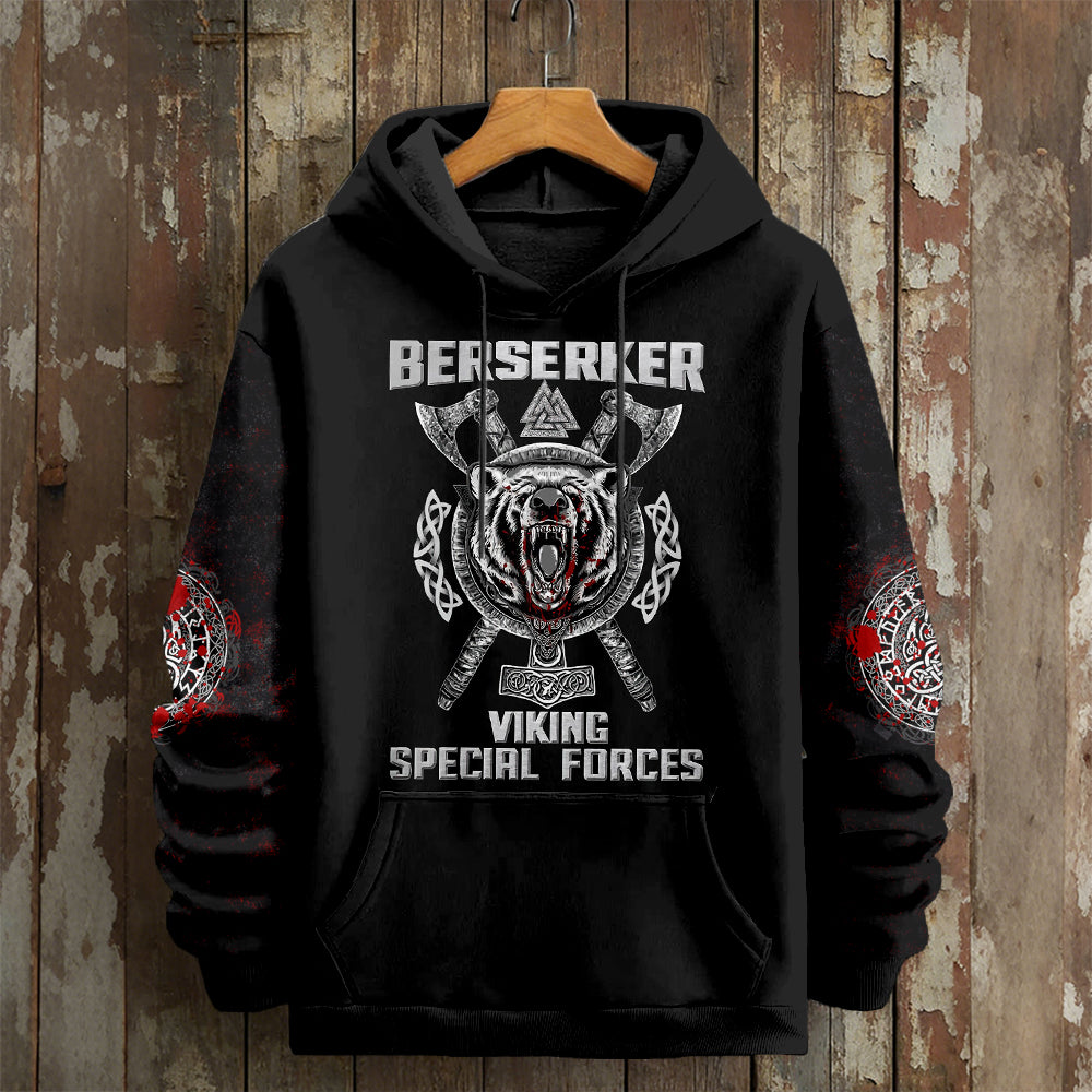 Comstylish Men's Berserker Viking Special Forces Comfy Hoodie