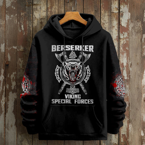 Comstylish Men's Berserker Viking Special Forces Comfy Hoodie