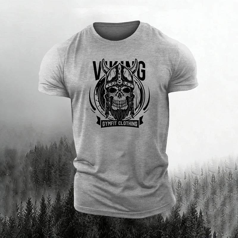 Comstylish Men's Viking Gymfit Vintage Casual T-shirt