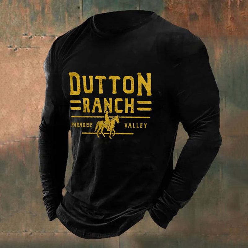 Comstylish Men's Dutton Ranch Western Casual Printed T-Shirt