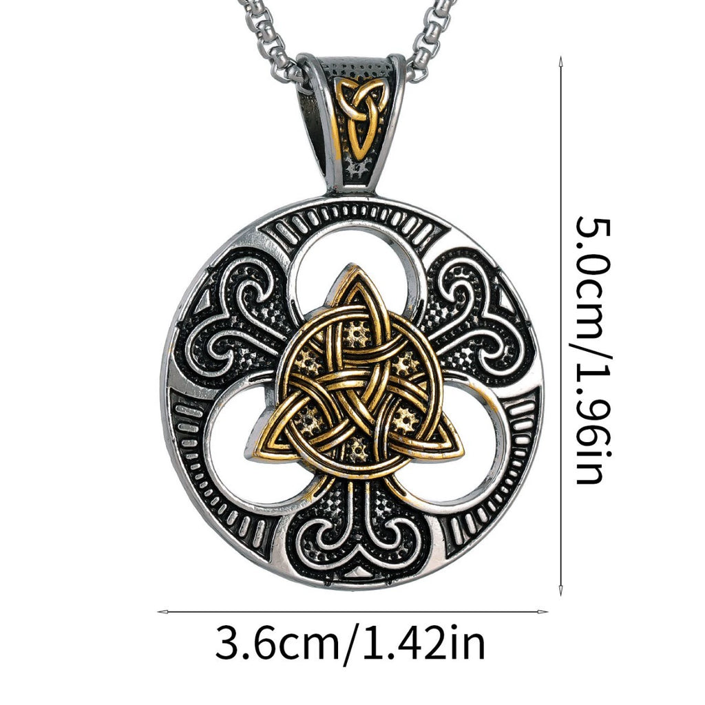 Comstylish Nordic Triangle Knot Viking Necklace Pendant
