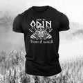 Comstylish Men's Retro Viking Print Casual T-shirt