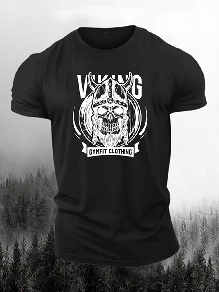 Comstylish Men's Viking Gymfit Vintage Casual T-shirt
