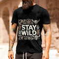 Comstylish Men's Stay Wild Viking Warrior Spirit Comfy T Shirt