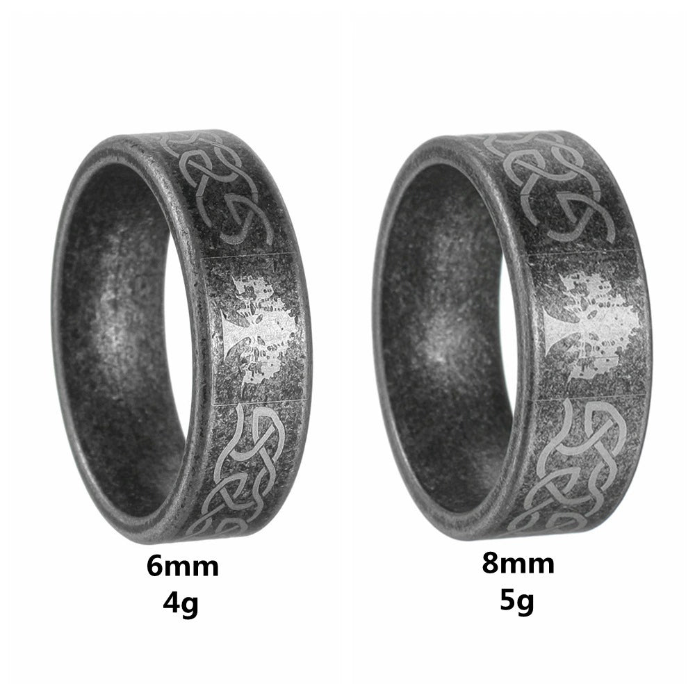 Comstylish Tree Of Life Pattern Vintage Distressed Silver Ring