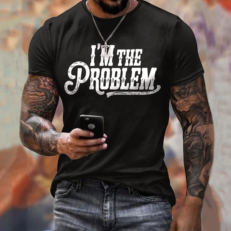 Comstylish Men's I'm The Problem Print Casual T Shirt