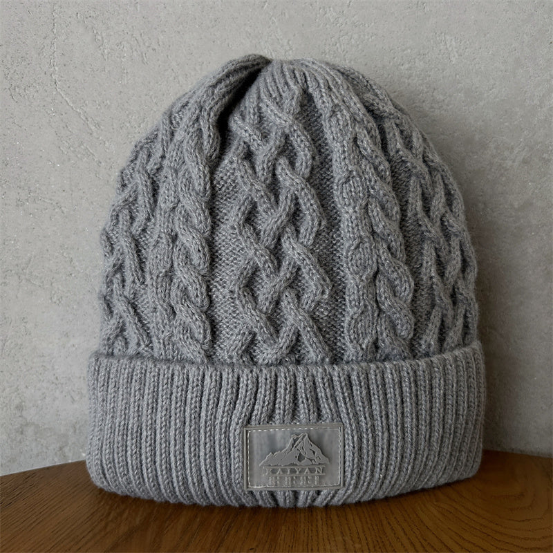 Comstylish Unisex Thick Needle Wool Mountain Embroidery Knitted Hat