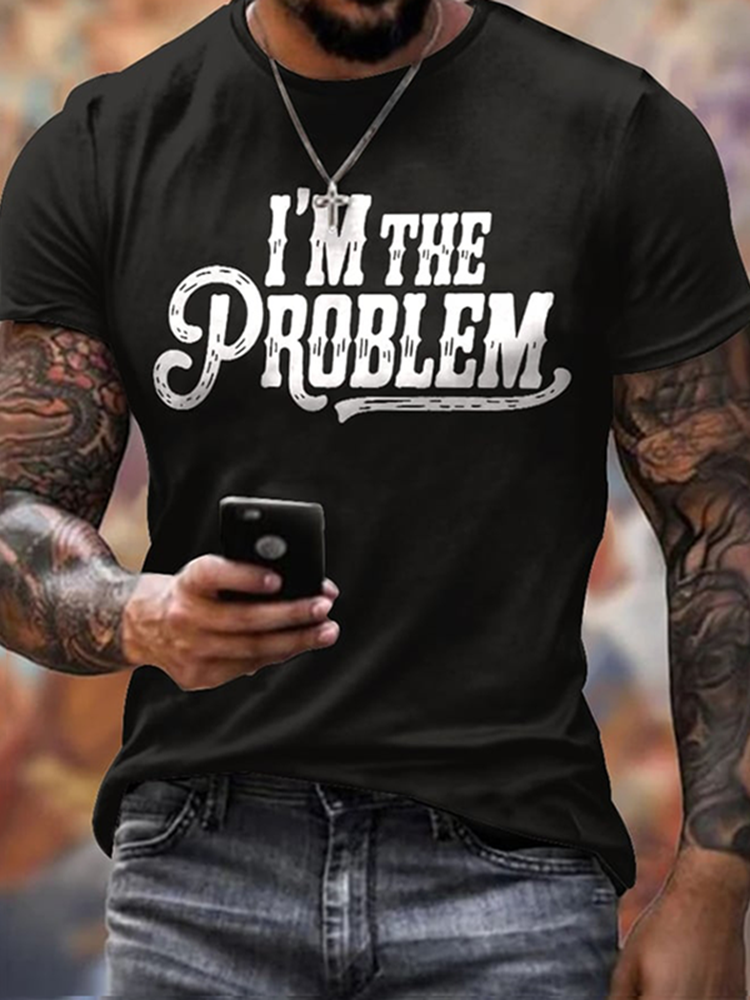 Comstylish Men's I'm The Problem Print Casual T Shirt