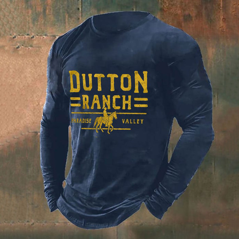 Comstylish Men's Dutton Ranch Western Casual Printed T-Shirt