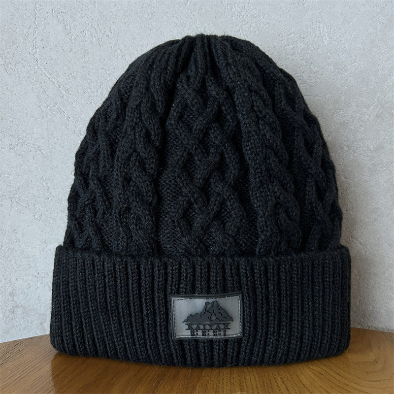 Comstylish Unisex Thick Needle Wool Mountain Embroidery Knitted Hat