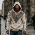 Comstylish Men's Retro Viking Celtic Knot Graphic Hoodie