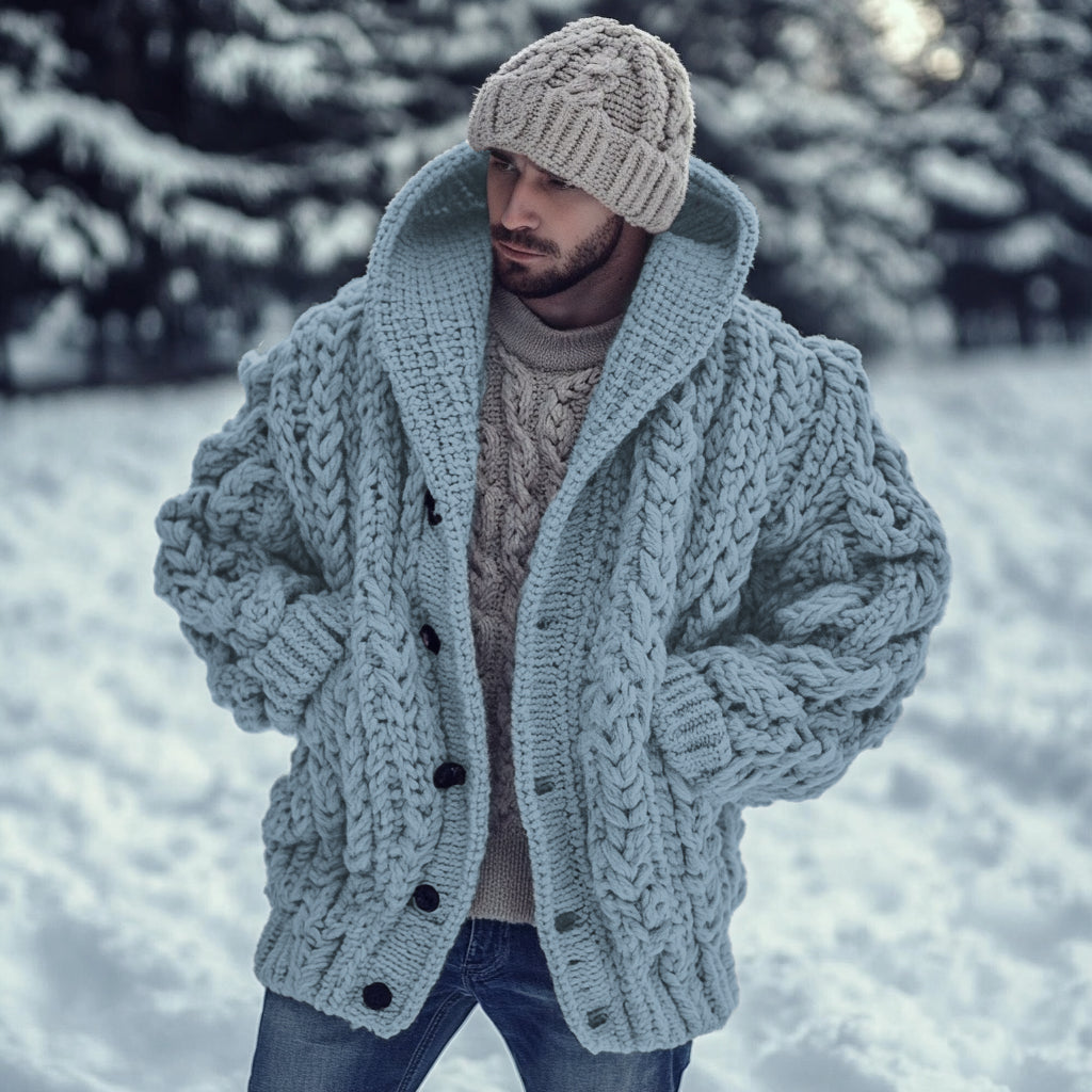 Comstylish Vintage Fairman Island Jacquard Buttons Sweater Cardigan