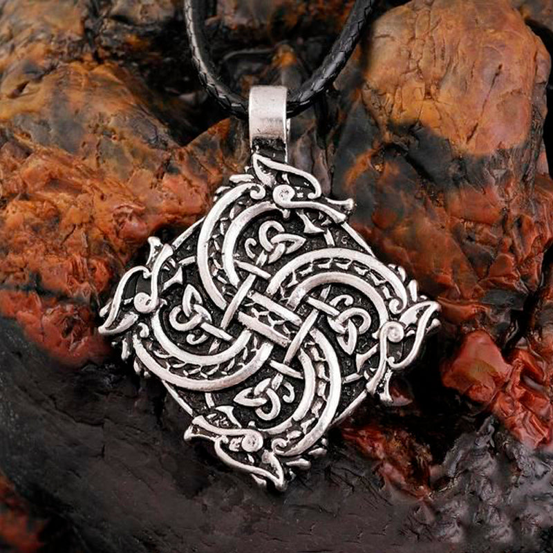 Comstylish Viking Dragon Totem Warrior Vintage Necklace
