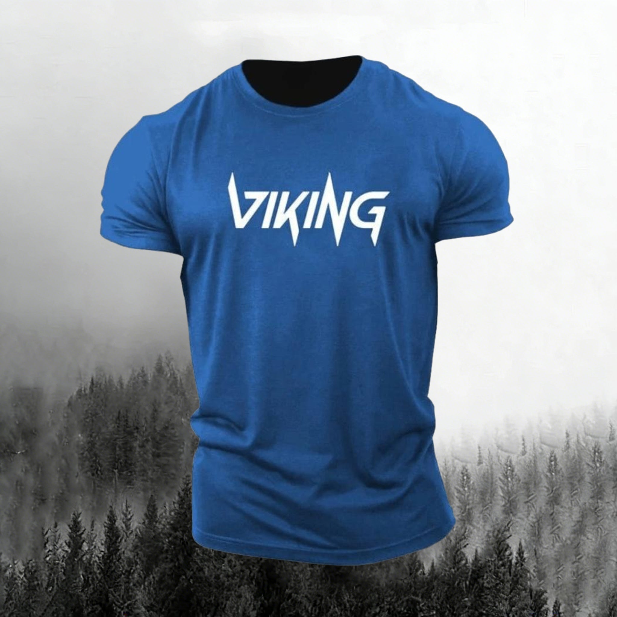 Comstylish Men's Viking Print Short Sleeve T-shirt