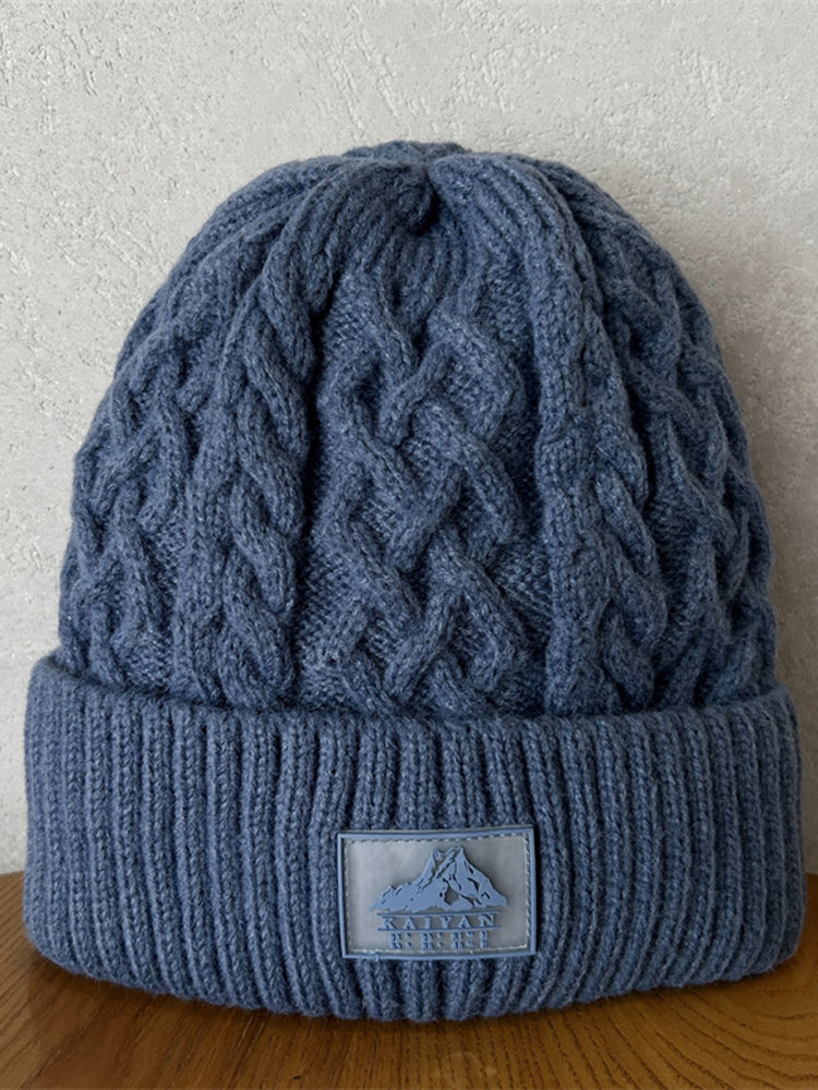 Comstylish Unisex Thick Needle Wool Mountain Embroidery Knitted Hat