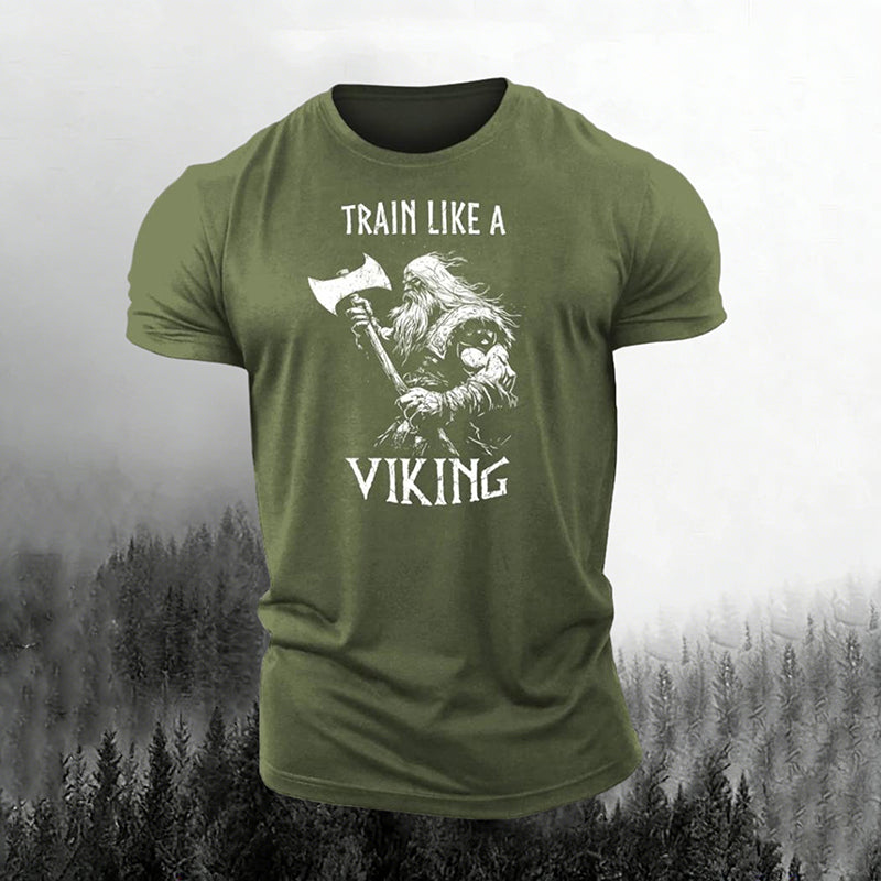 Comstylish Train Like A Viking Fitness T-shirt