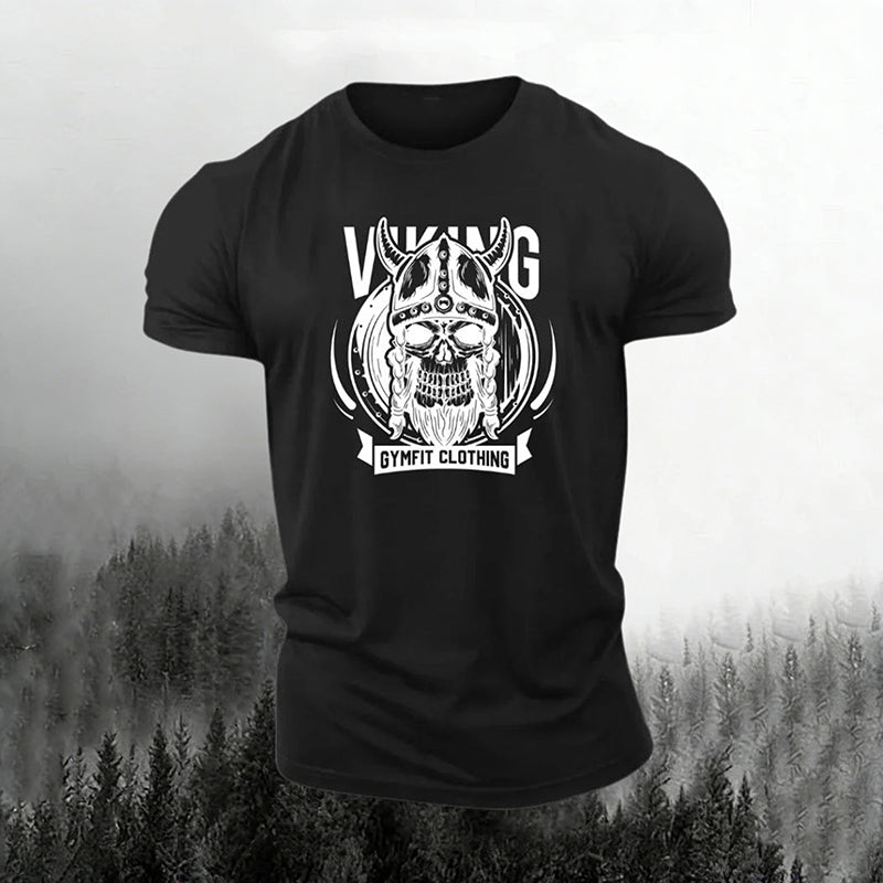Comstylish Men's Viking Gymfit Vintage Casual T-shirt