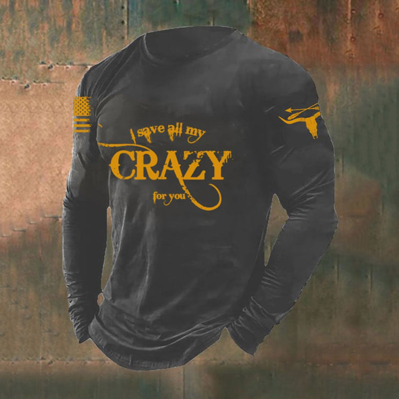 Comstylish Western Country Music I Save All My Crazy For You Casual T-Shirt