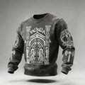 Comstylish Men's Door Of Valhalla Tree Of Life Viking Washed Sweatshirt