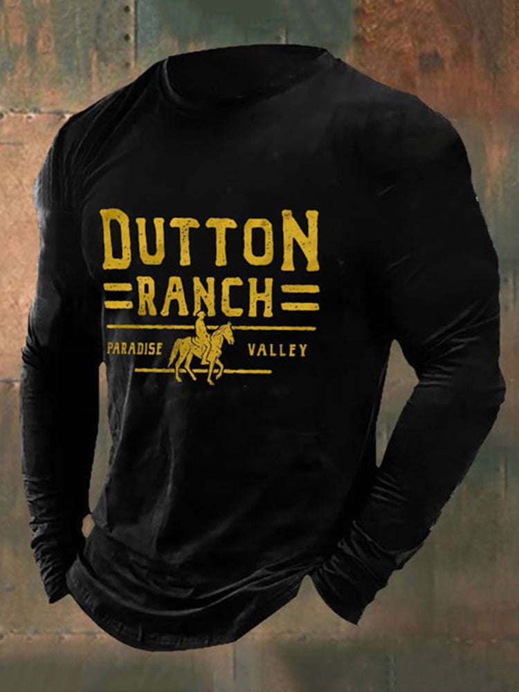 Comstylish Men's Dutton Ranch Western Casual Printed T-Shirt