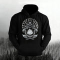 Comstylish Men's Retro Viking Print Long Sleeve Casual Hoodie