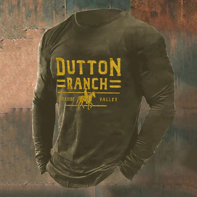 Comstylish Men's Dutton Ranch Western Casual Printed T-Shirt