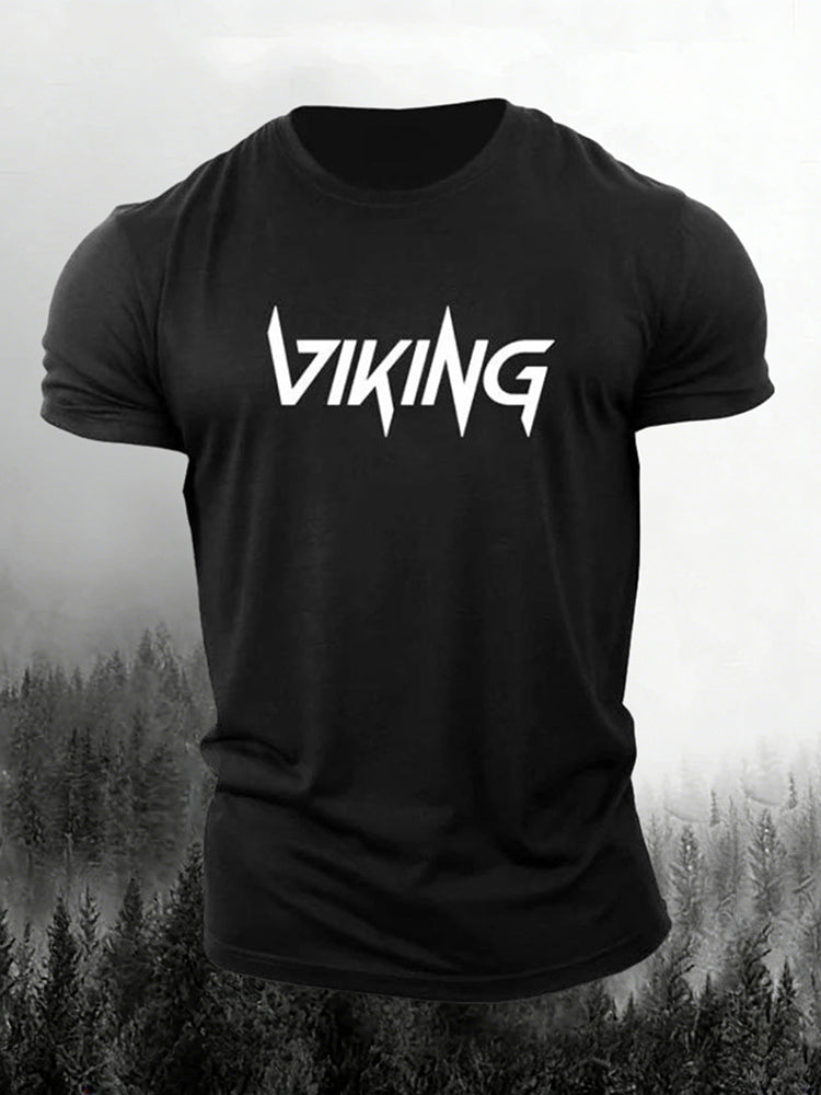 Comstylish Men's Viking Print Short Sleeve T-shirt