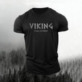Comstylish Men's Retro Viking Print Short Sleeve T-shirt