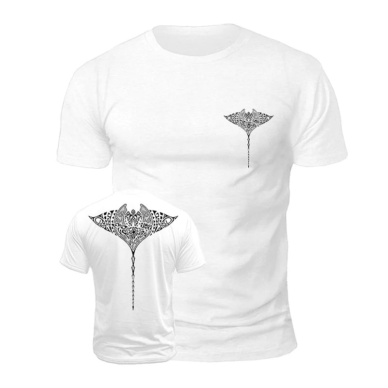 Comstylish Men's Viking Print Casual Short Sleeve T-shirt