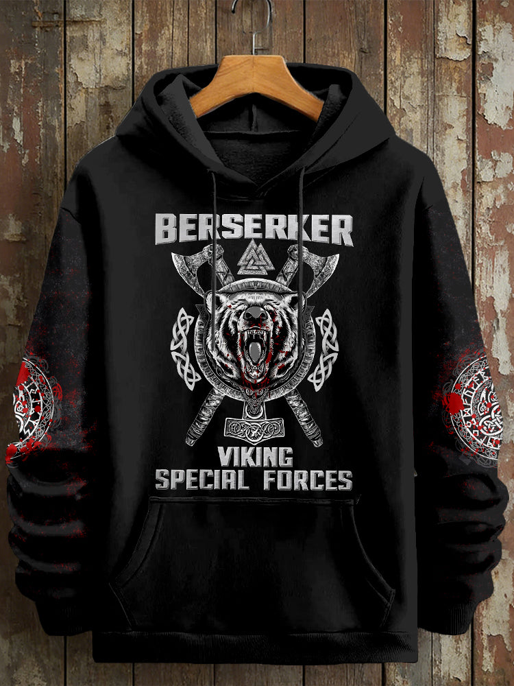 Comstylish Men's Berserker Viking Special Forces Comfy Hoodie