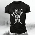 Comstylish Men's Retro Viking Print Comfortable Casual T-shirt