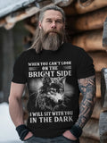 Comstylish Men's I Will Sit With You In The Dark Viking T Shirt