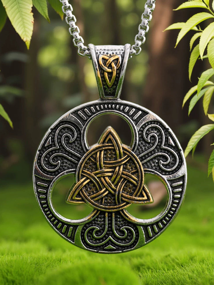 Comstylish Nordic Triangle Knot Viking Necklace Pendant