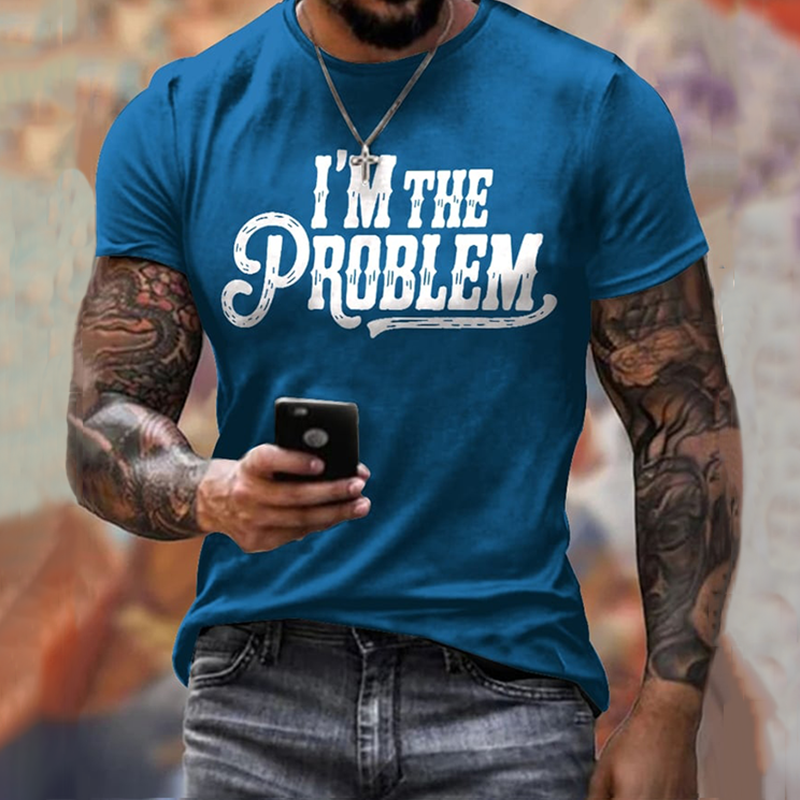 Comstylish Men's I'm The Problem Print Casual T Shirt